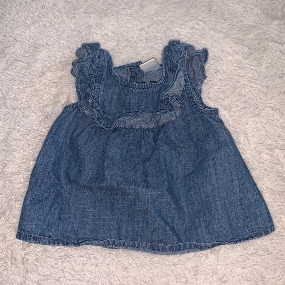 Old navy blue top 3-6 months baby girl